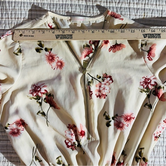 Stella Tweed Sheer Ivory And Floral Dress/Top, Size S - Picture 6 of 10